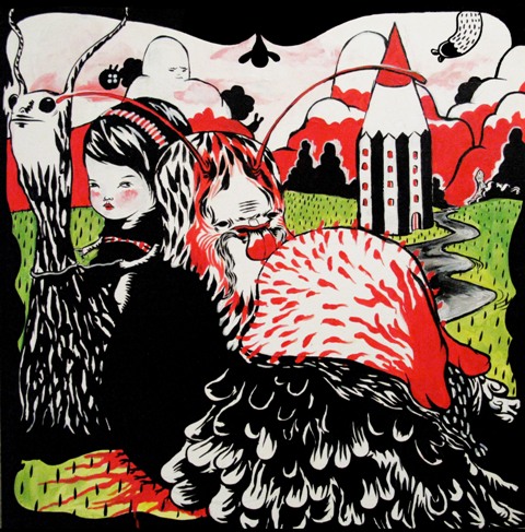 Elena Rapa, Leo il lombricone, tecnica mista su tela, 2009