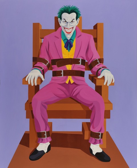 Giuseppe Veneziano, Eletric Joker, acrilico su tela, 170x130 cm., 2011. Courtesy Galleria Contini