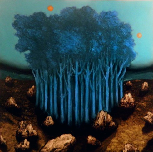 Giuliano Sale 2013 100x100 olio su tela -raining stones-