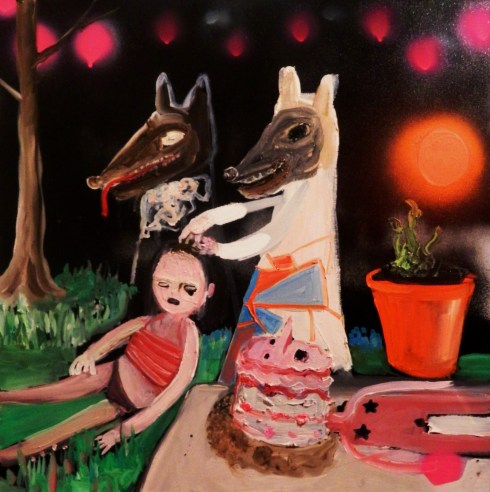 Sfatti olioe smalto su tela 50x50