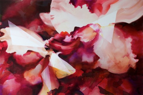 Dilatazione (disturbo), acrilico ed olio su tela, cm 60x90, 2013