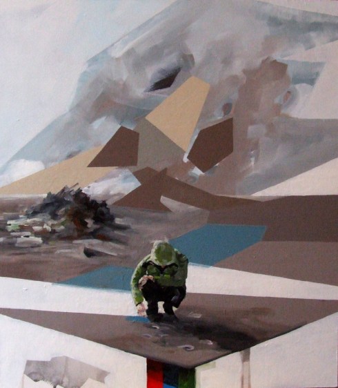 la tempesta di nicolò, acrilico su tavola,60x52,5-72 dpi