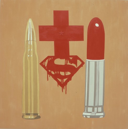 crusade 2005.acrylic&collage on canvas.180x180cm