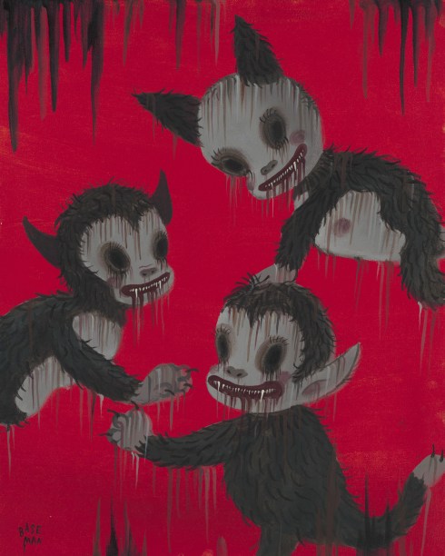 G.Baseman-2012-Delirium-Red-acrilico-su-tela-51-x-41-cm