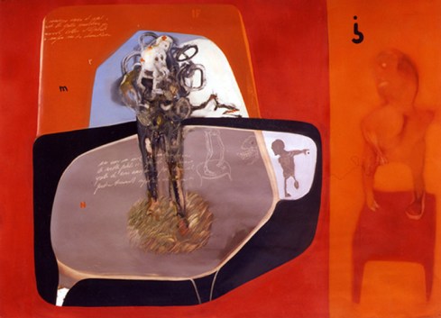 023-chairman 2006,  mixed media on paper 100x140cm