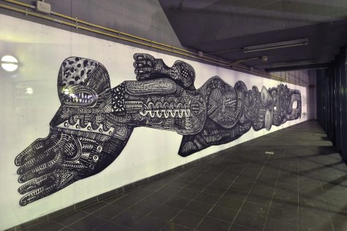 Zio Ziegler, The Venus of Milan, wall painting, Milano