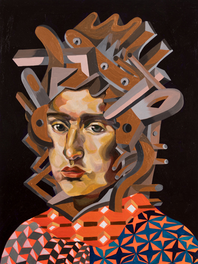 Zio Ziegler, CENA Cypriani ZZ, 2014, mixed media on panel, 61x45,7 cm