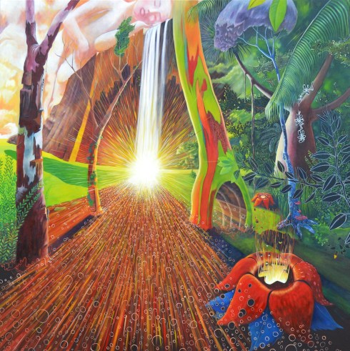 Carlo Cofano, Pensieri di Luce, olio e acrilico su tela, 120x120 cm., 2014