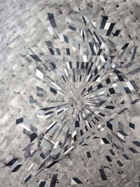 Xhimi Hoti, Senza titolo n. 10, acrilico su tela, 120x150 cm., 2013