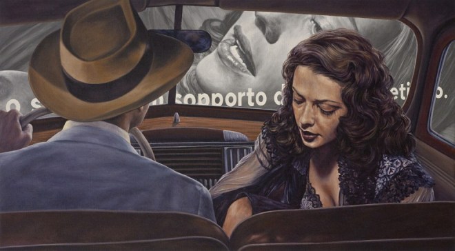 Davanti, 2014, olio su tela