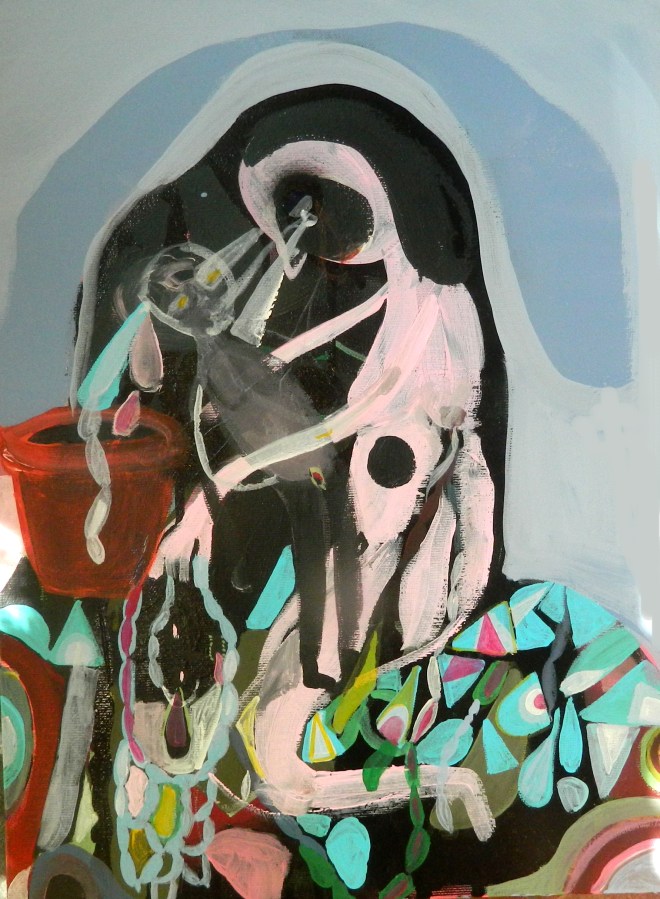 Silvia Argiolas, Madre tecnica mista su tela, 30x40 cm., 2014