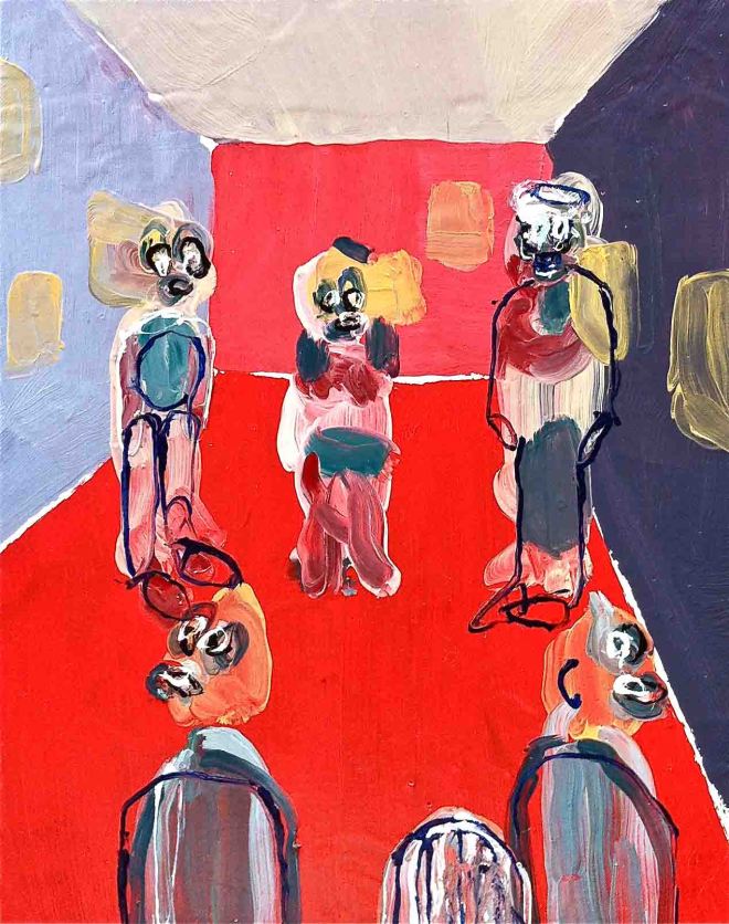 Adriano, Annino, Noi siamo parete, tecnica mista su tela cm 18x24