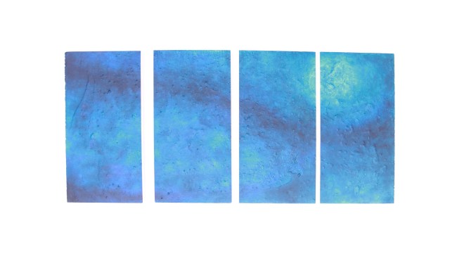 Blue Moon, olio, acrilico, resina, gesso su Polistirolo, 135x60cm, 2014