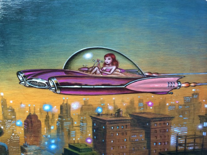 Keith Weesner, Glamour Jet, 2014, acrylic on wood, 23x30,5 cm