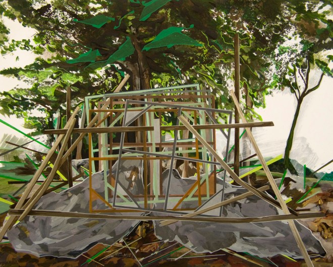 Annalisa Fulvi, Geometrie Rurali 8, acrylic on canvas, 80x100 cm, 2014