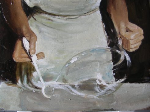 Valerio Melchiotti, Resistence, oil on canvas , 30x40 cm, 2015