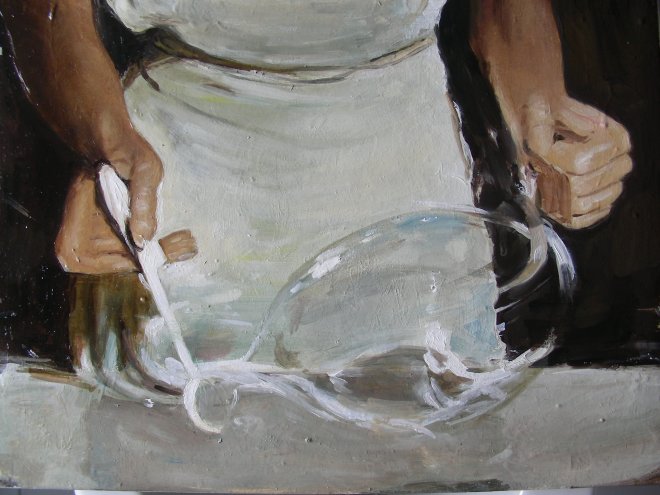 Valerio Melchiotti, Resistence, oil on canvas , 30x40 cm,  2015