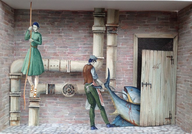 Monolocale 14 (Tonnata) 2015, tecnica mista, cm 21x30