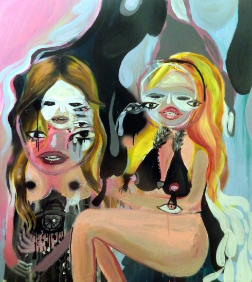 Silvia Argiolas, Olgettine, via Olgetta, 2015, acrilico e smalto su tela, 100x90 cm