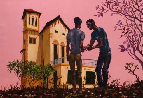 BA 258_Intrigo a Mondello, 2008,olio su tela, 200x300cm (DOPPIA PAGINA)