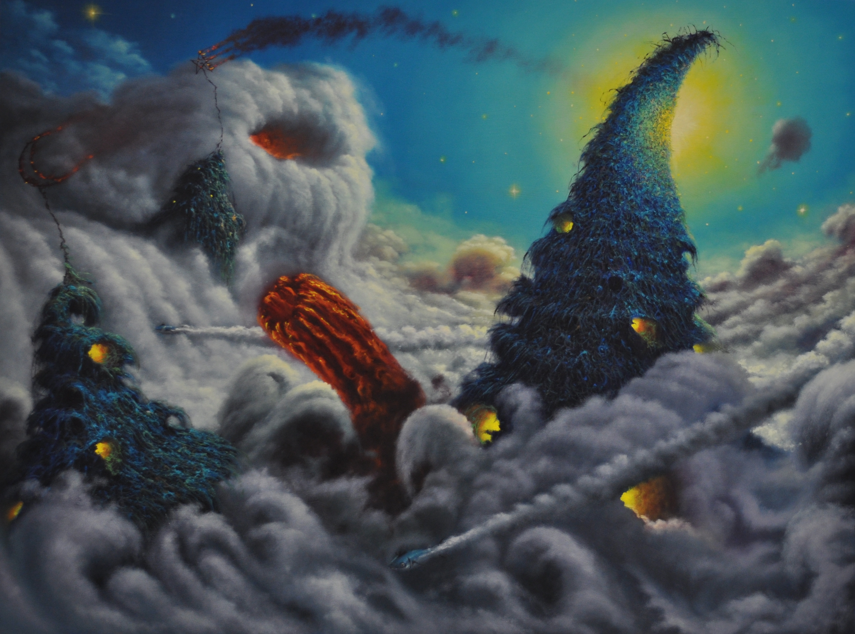 DPF 265_Riddles, 2015, olio su tavola, 60 x 80 cm