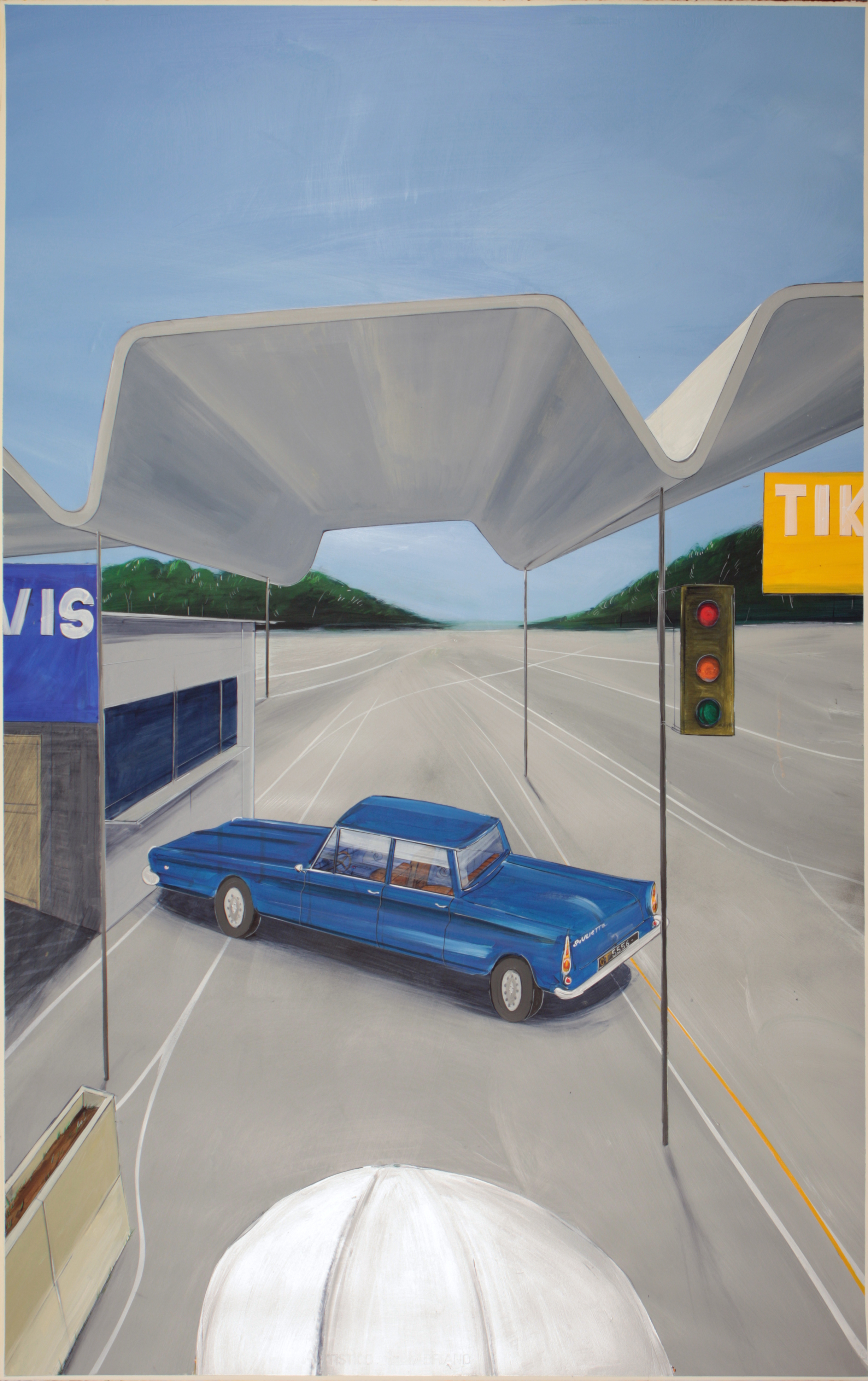 Filippo La Vaccara, Senza titolo, 2014, acrilico su carta, 140x90cm,