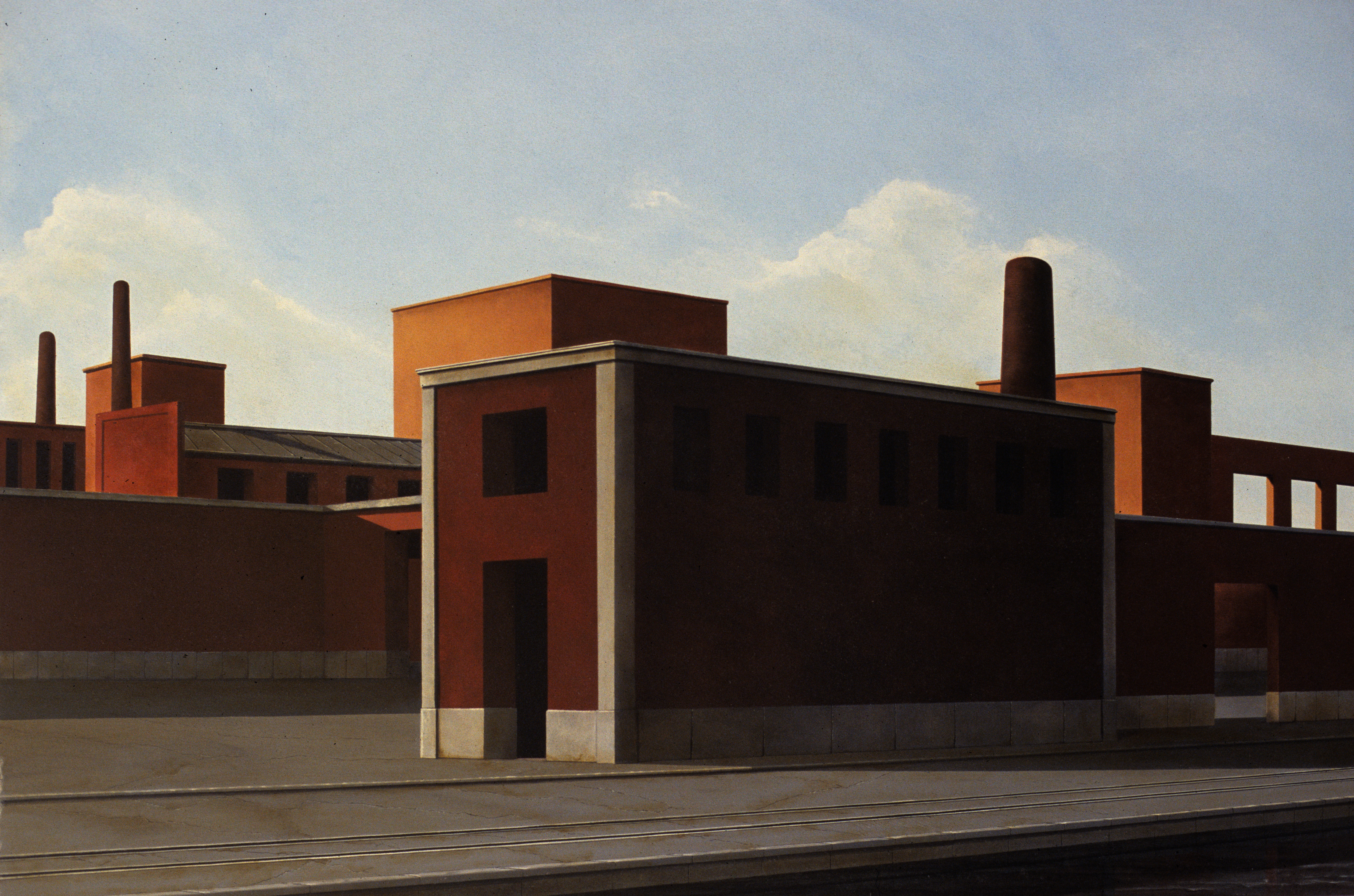 A. Cantafora, domenica, 2006, 80x120 cm, vinilico e olio su tavola