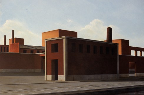 A. Cantafora, domenica, 2006, 80x120 cm, vinilico e olio su tavola