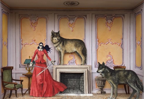 Monolocale 44, (Discorsi da salotto) 2016, acqerello e china su carta, cm 21x30 copia