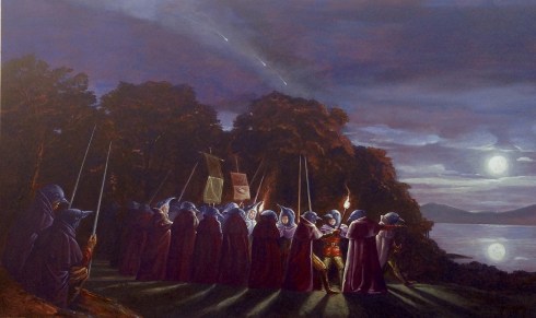 Notturno, 2015, acrilico e olio su tela, cm 130x215