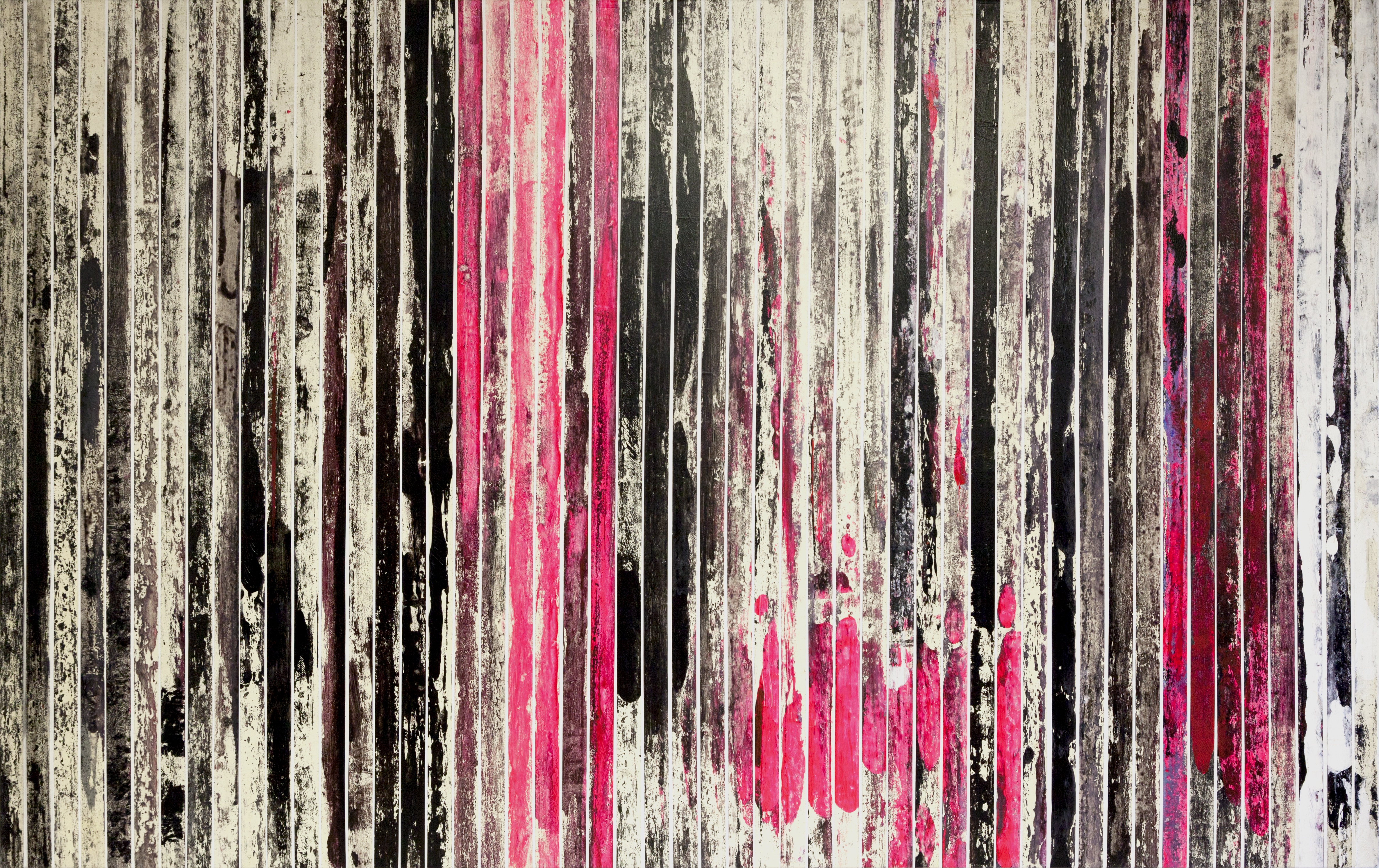 2Paolo Bini, Grande Rosso, 2013, 200x400, 10, Acrilico su nastro carta, by Claudio Farinelli