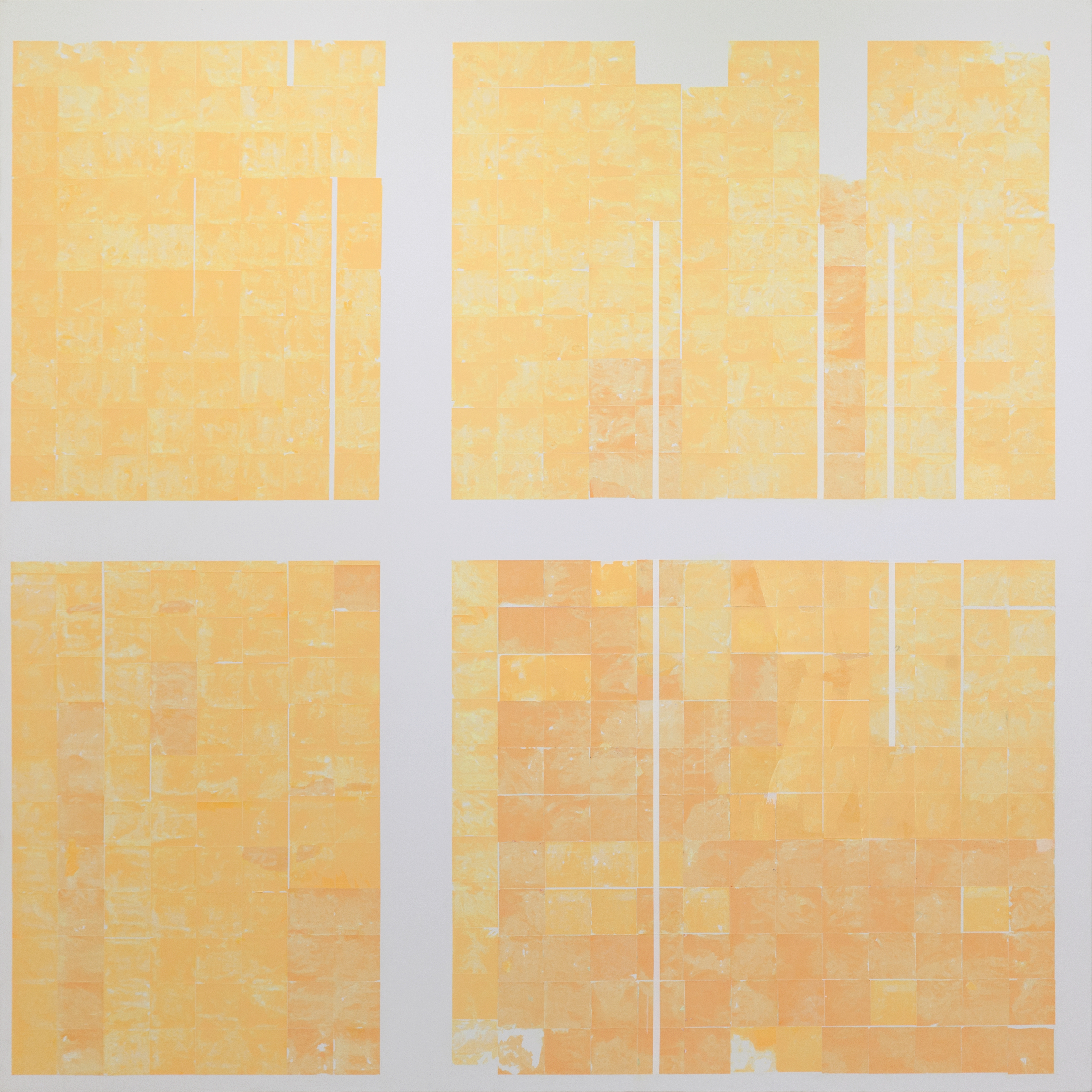 Viviana Valla, 2016, Chromofobia, 180x180cm, mixed media and collage on canvas