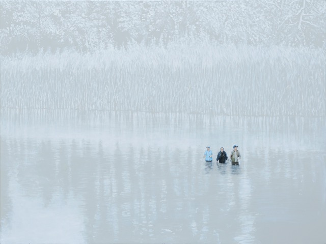 Cercatori di utopia 22016, olio e acrilico su tela, cm 160x120