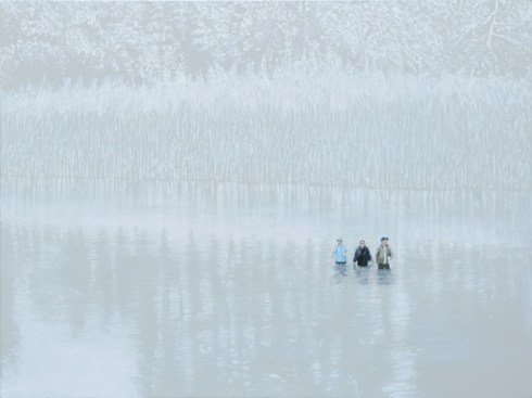 Cercatori di utopia 22016, olio e acrilico su tela, cm 160x120