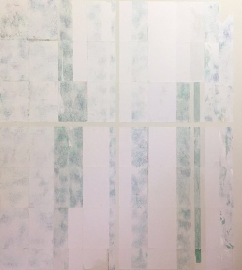 Smoke and mirrors, tec.mista e collage su tela, 200x180cm, 2017 1