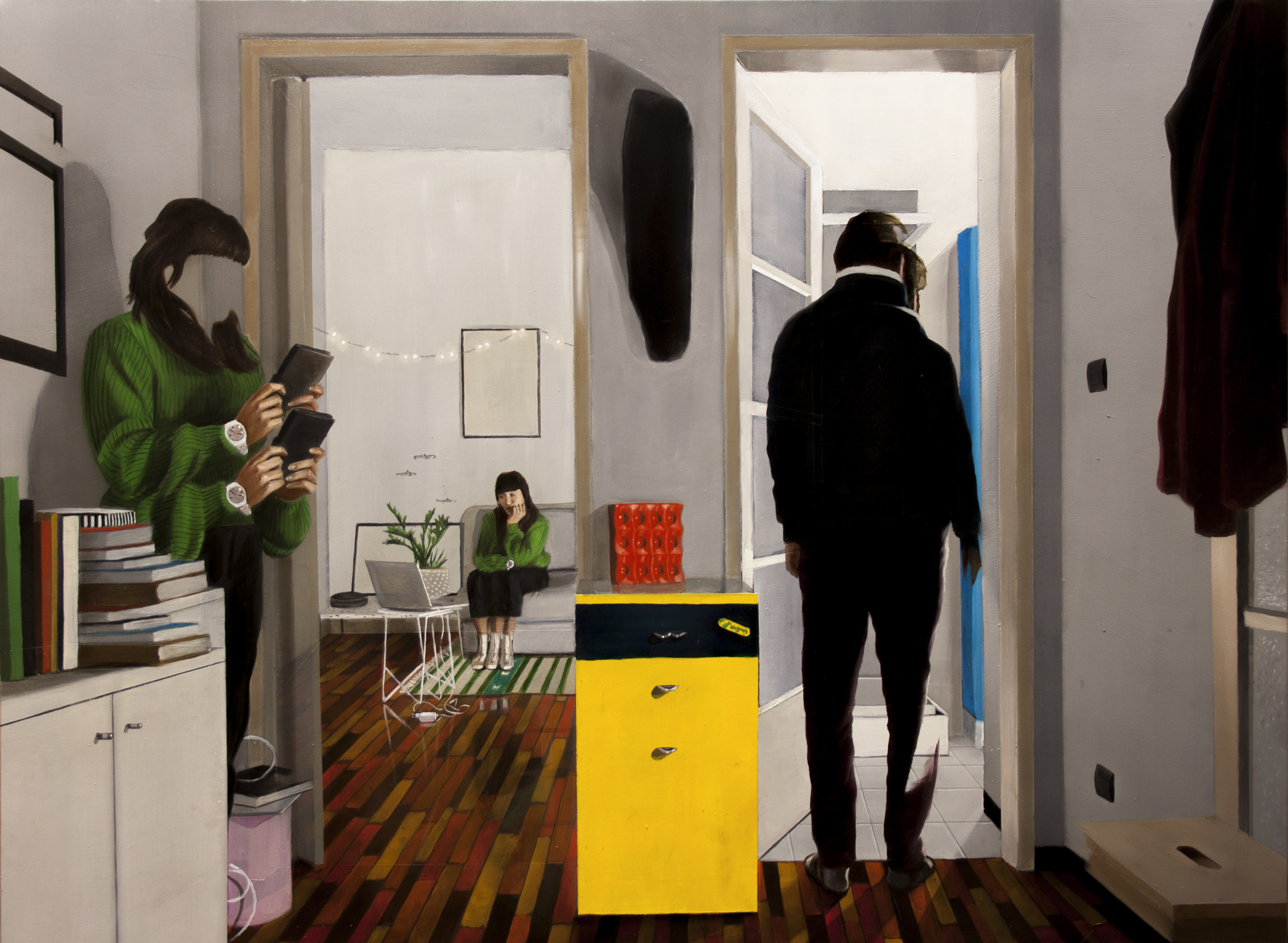 Dario Maglionico, Reificazione #49, oil on canvas, 70 x 95 cm, 2018