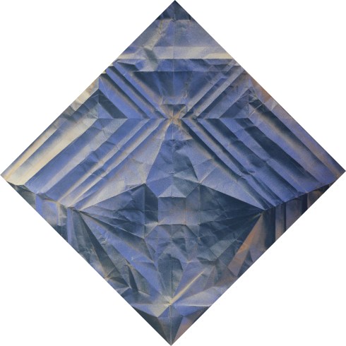 Phoenix 50x50, tecnica mista su carta, 2019 designed origami by Jo Nakashima